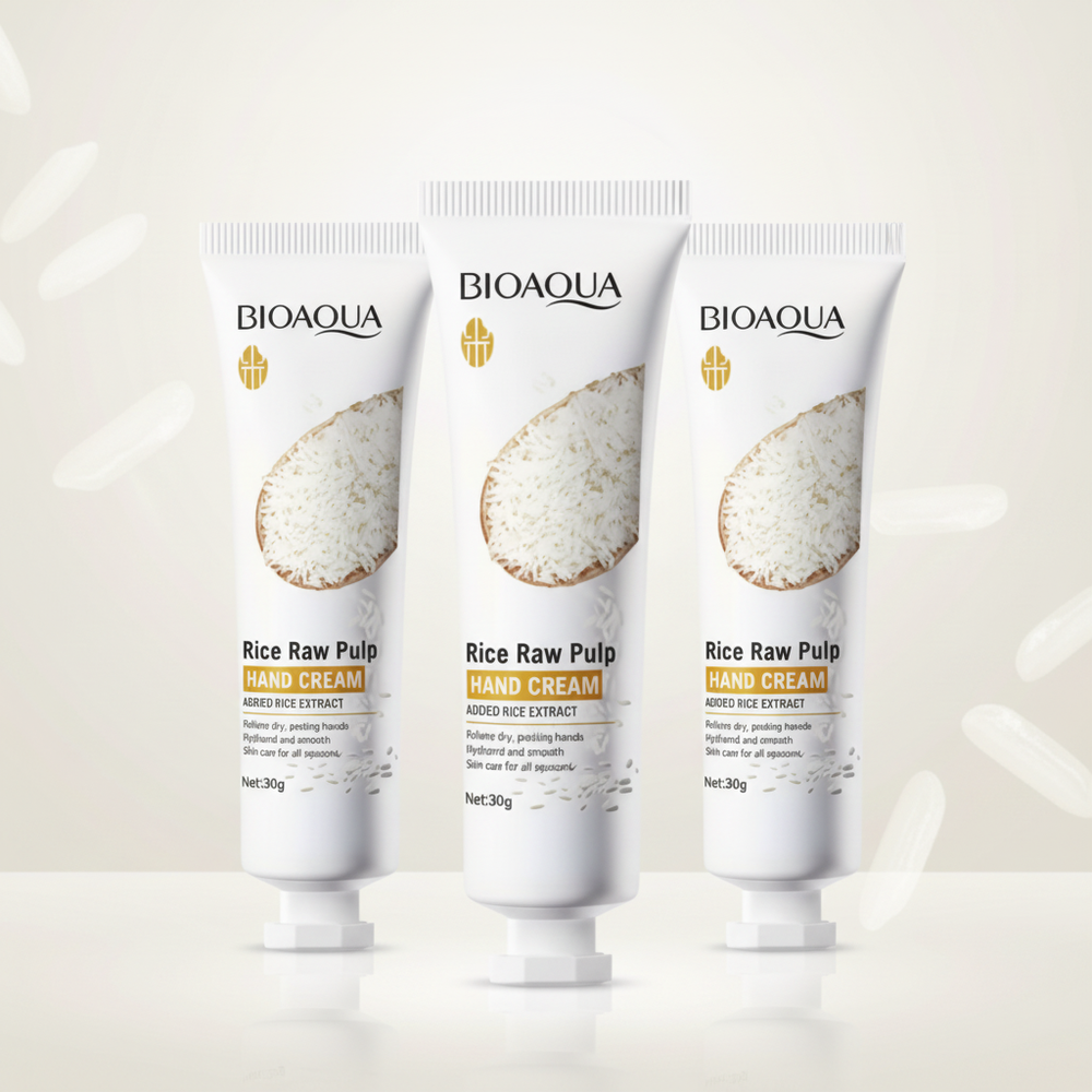 3pcsDeeply Moisturizing Rice Raw Pulp Hand Cream